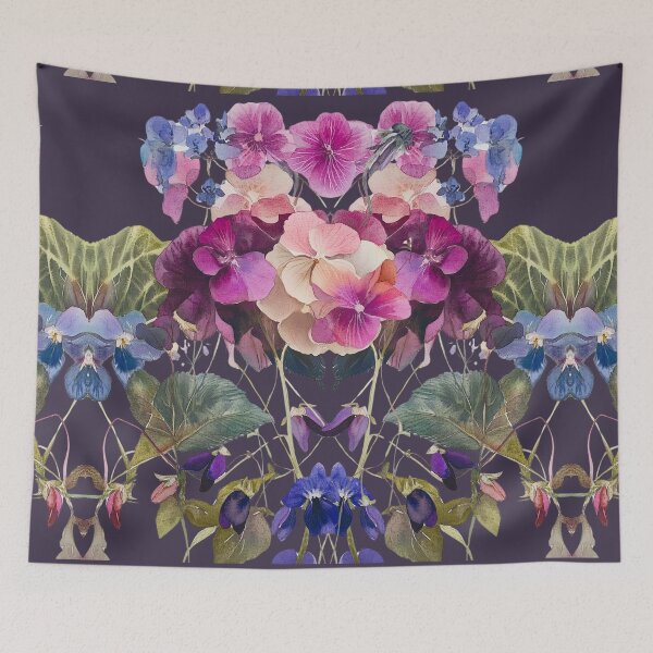 Item preview, Hydrangeas and Violets on Charcoal by Julie Lynch designed and sold by julielynchart.