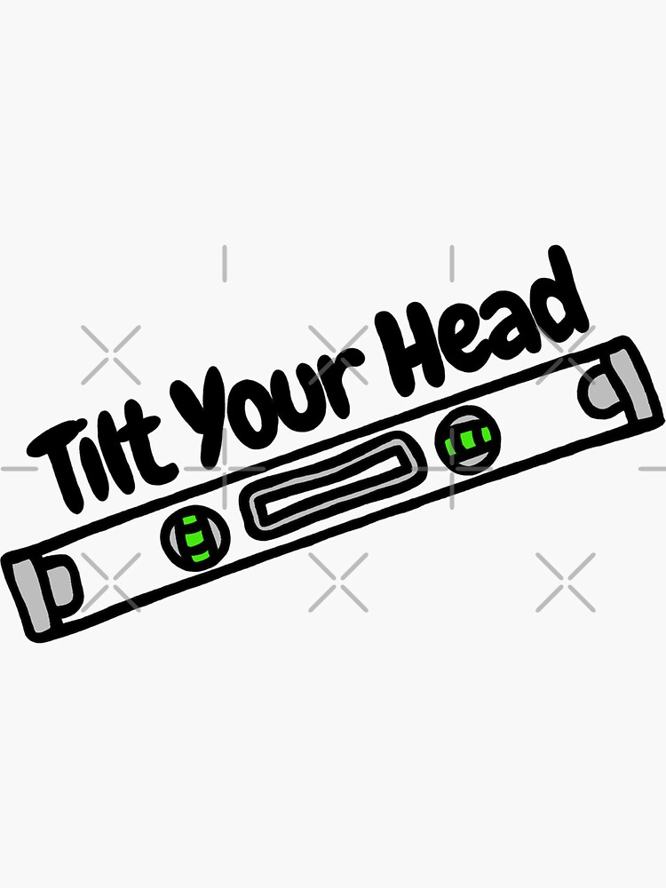 Thumbnail 3 of 3, Sticker, Tilt Your Head designed and sold by PAPK.