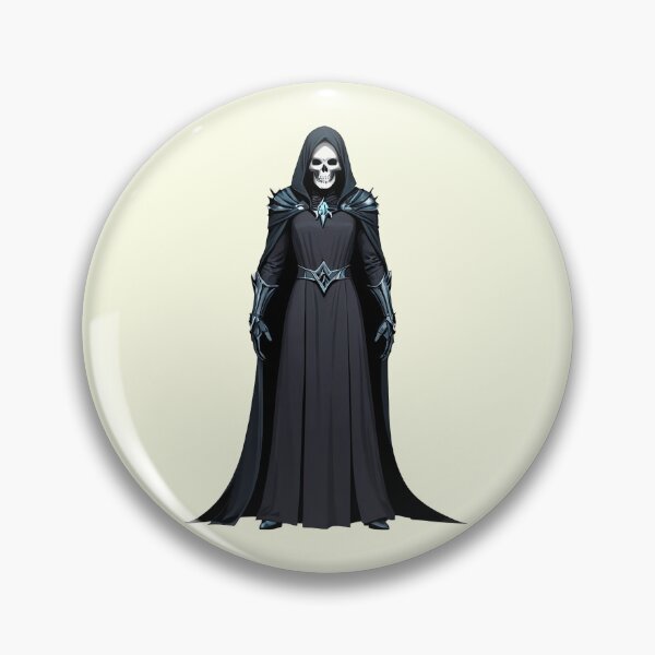 Item preview, Dark Hooded Figure with Skeletal Face in Fantasy Robe designed and sold by artwaves.