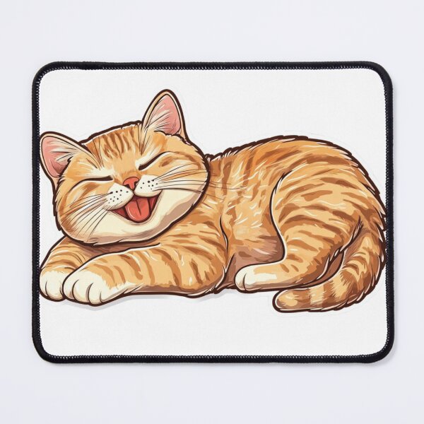 Item preview, Laying Happy Cat designed and sold by NicolasGlowArt.