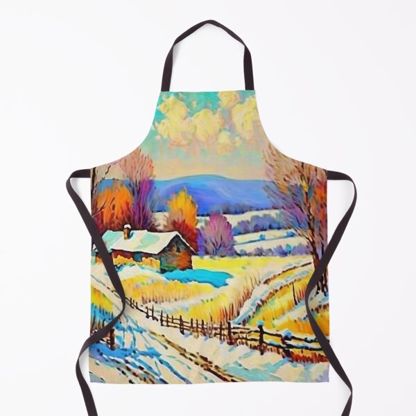 Item preview, Vintage Impressionist Landscape: Lone Cottage in the Snow | Impressionism | Landscape Artwork designed and sold by UnhingedBird.