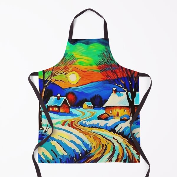Item preview, Vintage Impressionist Landscape: Village in the Snow | Impressionism | Landscape Artwork designed and sold by UnhingedBird.