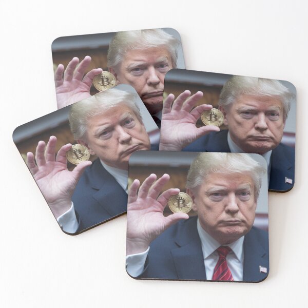 Item preview, Bitcoin and Trump designed and sold by NicolasGlowArt.