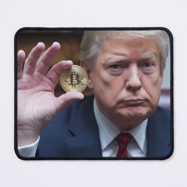 Item preview, Bitcoin and Trump designed and sold by NicolasGlowArt.