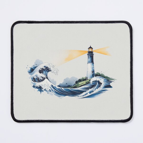 Item preview, Lighthouse with Ocean Waves designed and sold by SignumShop.