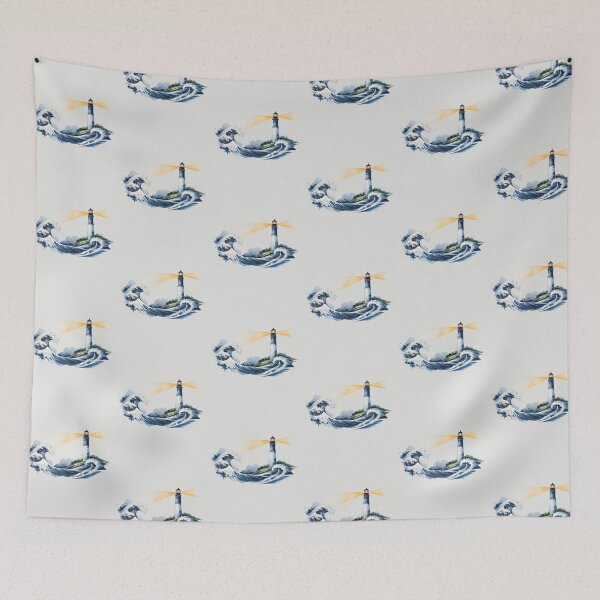 Item preview, Lighthouse with Ocean Waves designed and sold by SignumShop.