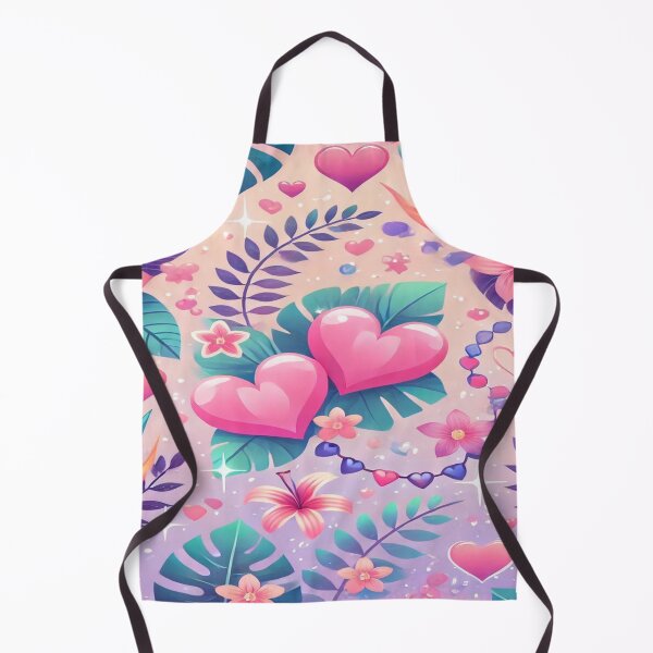 Item preview, Tropical Pattern with Pink and Purple Hearts designed and sold by 0Mystica0.