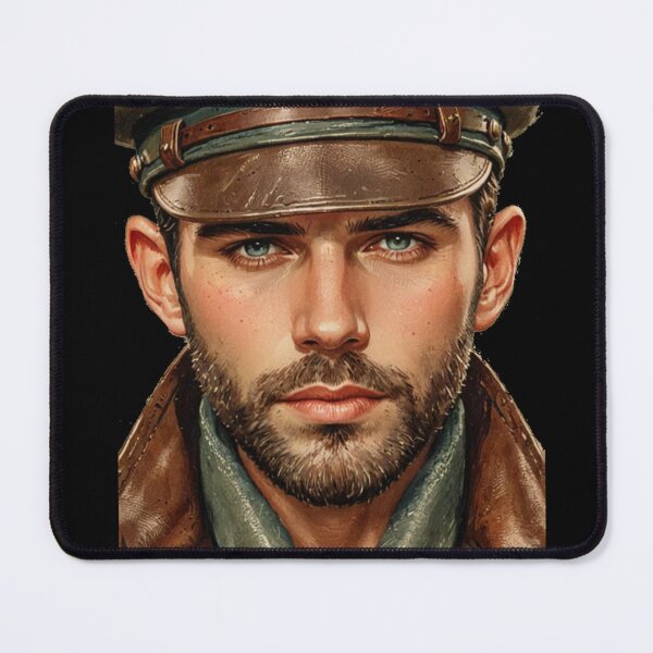 Item preview, 1940 Vintage Moustached Leather Biker Berlin German Tom of Finland Tribute Gay Pride Graphic Design designed and sold by ItsAKinkThing.