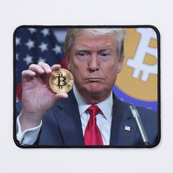 Item preview, Trump and Bitcoin designed and sold by NicolasGlowArt.