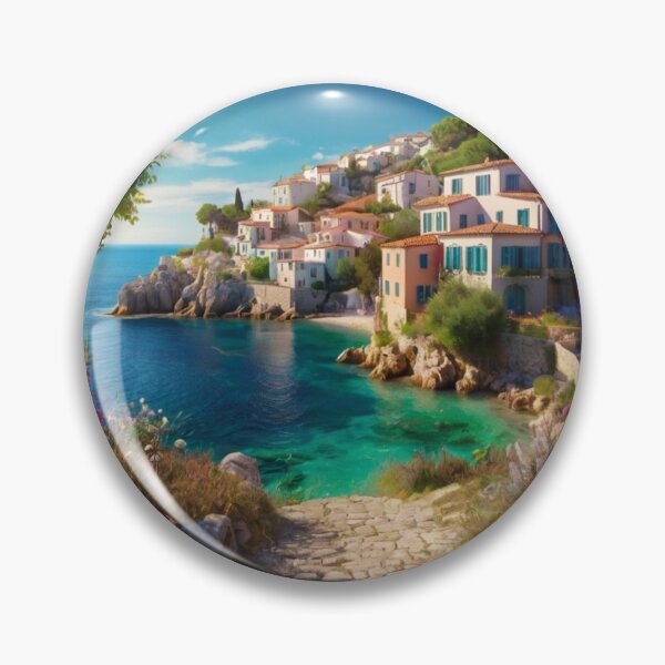 Artikelvorschau, Timeless Beauty: A Coastal Mediterranean Scene entworfen und verkauft von BlareBlare.