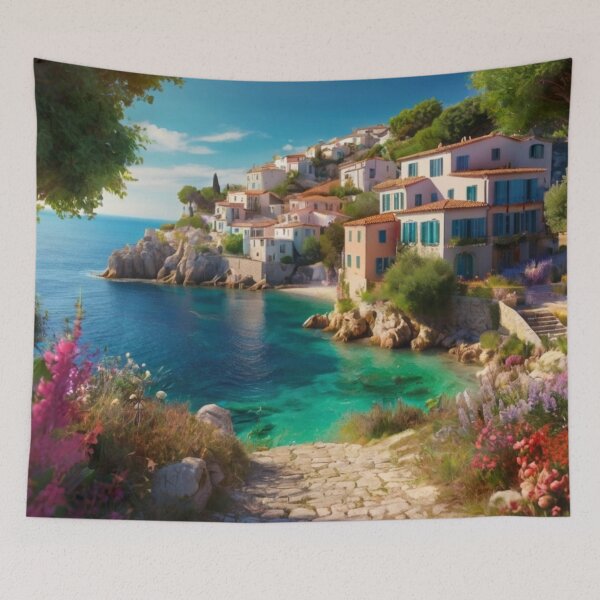 Item preview, Timeless Beauty: A Coastal Mediterranean Scene designed and sold by BlareBlare.