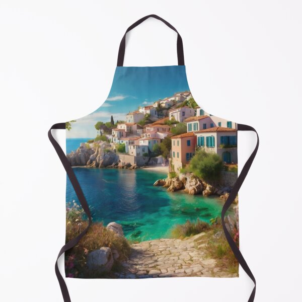 Artikelvorschau, Timeless Beauty: A Coastal Mediterranean Scene entworfen und verkauft von BlareBlare.