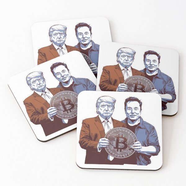 Item preview, Bitcoin Elon and Trump designed and sold by NicolasGlowArt.