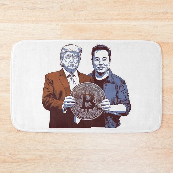 Item preview, Bitcoin Elon and Trump designed and sold by NicolasGlowArt.