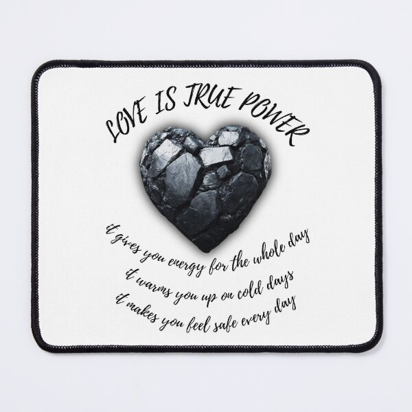 Item preview, Coal heart "love is true power" - energy, warms, safety (v.3) designed and sold by All43.