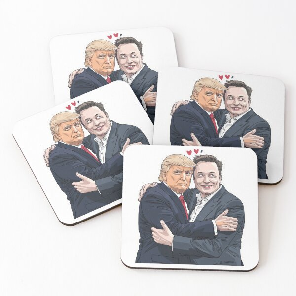 Item preview, Trump and Elon Love designed and sold by NicolasGlowArt.