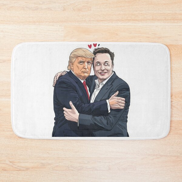 Item preview, Trump and Elon Love designed and sold by NicolasGlowArt.
