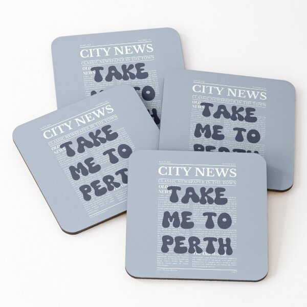 Item preview, "Take Me to Perth" – Australia, Elegant Newspaper-Style Design designed and sold by RM-Journey.