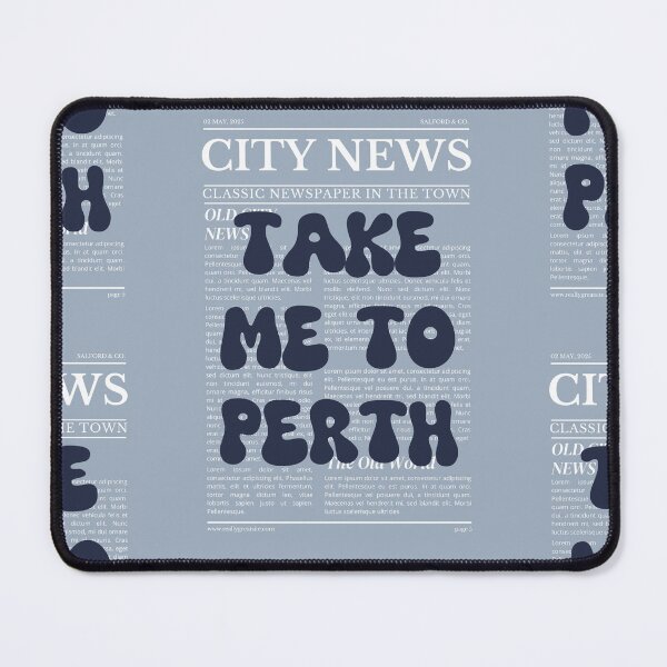 Item preview, "Take Me to Perth" – Australia, Elegant Newspaper-Style Design designed and sold by RM-Journey.