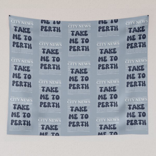 Item preview, "Take Me to Perth" – Australia, Elegant Newspaper-Style Design designed and sold by RM-Journey.