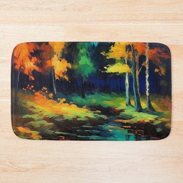 Item preview, Vintage Impressionist Landscape: Forest River at Night | Impressionism | Landscape Artwork designed and sold by UnhingedBird.