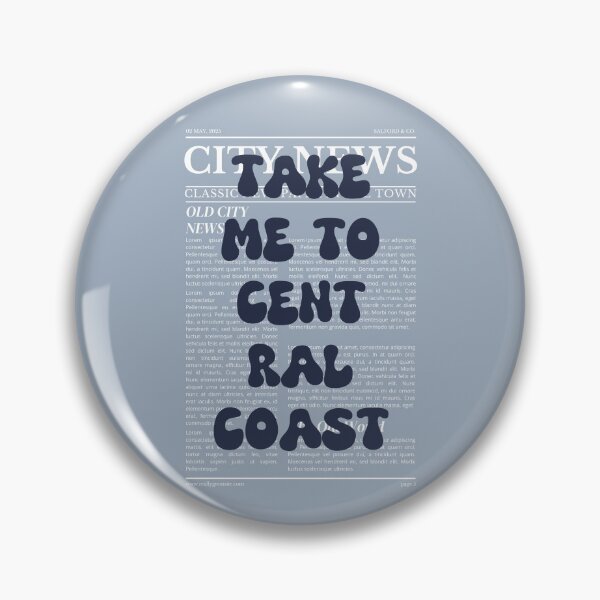 Item preview, "Take Me to Central Coast" – Australia, Elegant Newspaper-Style Design designed and sold by RM-Journey.