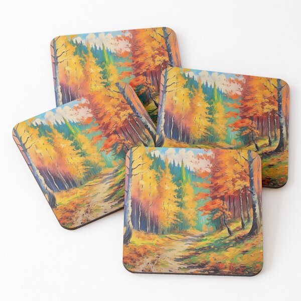 Item preview, Vintage Impressionist Landscape: Forest Path in Autumn | Impressionism | Landscape Artwork designed and sold by UnhingedBird.