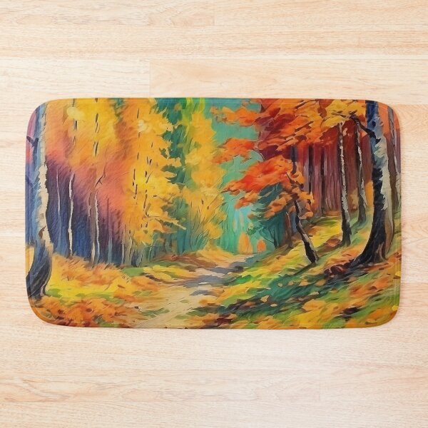 Item preview, Vintage Impressionist Landscape: Forest Path in Autumn | Impressionism | Landscape Artwork designed and sold by UnhingedBird.