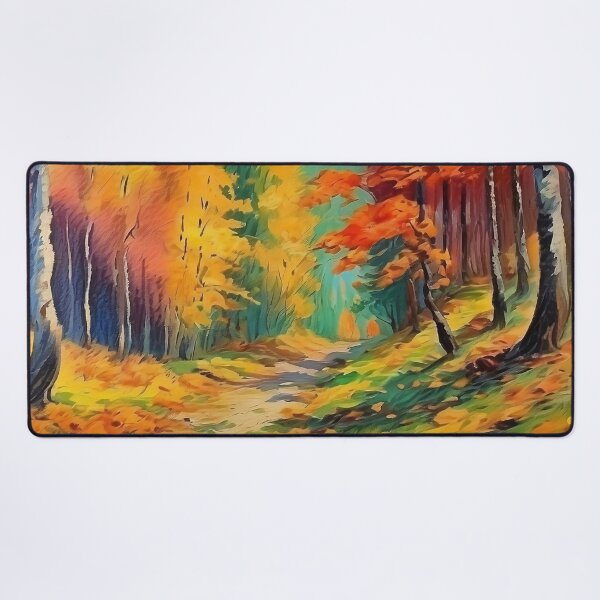 Item preview, Vintage Impressionist Landscape: Forest Path in Autumn | Impressionism | Landscape Artwork designed and sold by UnhingedBird.
