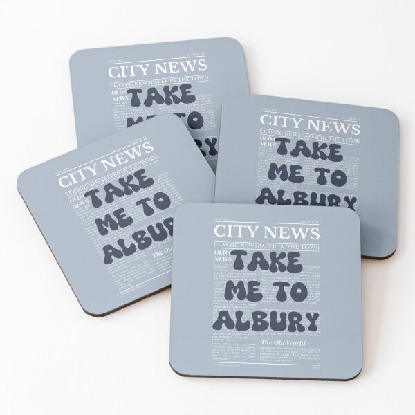 Item preview, "Take Me to Albury" – Australia, Elegant Newspaper-Style Design designed and sold by RM-Journey.