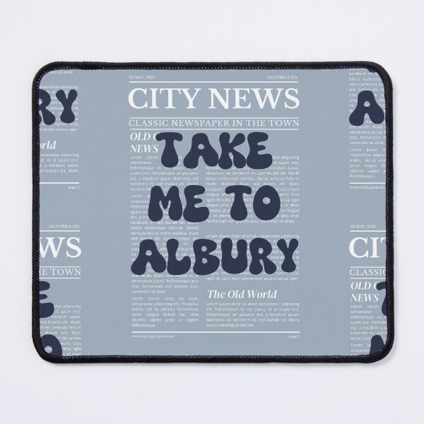 Item preview, "Take Me to Albury" – Australia, Elegant Newspaper-Style Design designed and sold by RM-Journey.