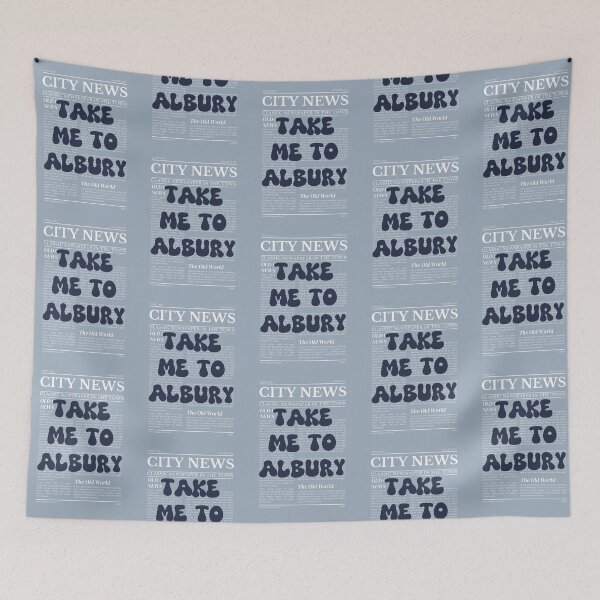 Item preview, "Take Me to Albury" – Australia, Elegant Newspaper-Style Design designed and sold by RM-Journey.