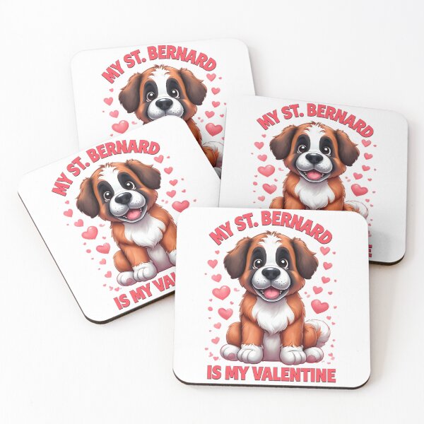 Item preview, Cute St. Bernard Valentine Dog Lover designed and sold by JerdbordinShop.
