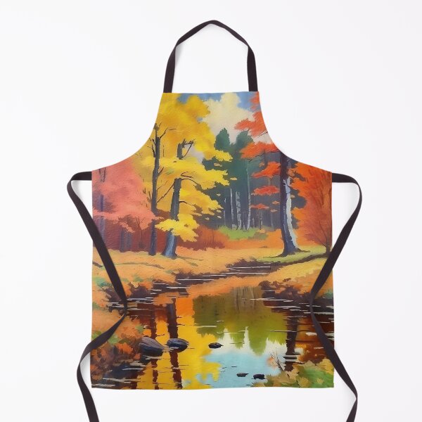 Item preview, Vintage Impressionist Landscape: Forest River in Autumn | Impressionism | Landscape Artwork designed and sold by UnhingedBird.