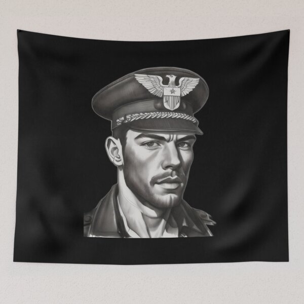Item preview, Gay Leather Yes Sir Military Pride Daddy Leder Graphic Design designed and sold by ItsAKinkThing.