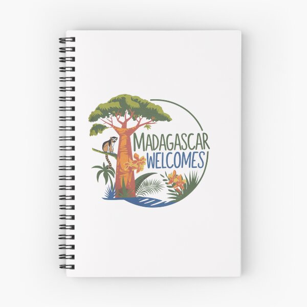 Item preview, Madagascar Welcomes Flag Map Lemurs, baobabs, Tsingy designed and sold by AnimalsDH305.