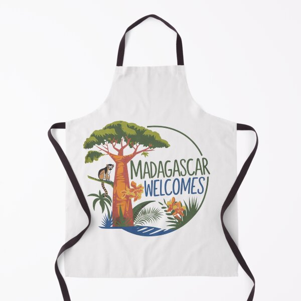 Item preview, Madagascar Welcomes Flag Map Lemurs, baobabs, Tsingy designed and sold by AnimalsDH305.