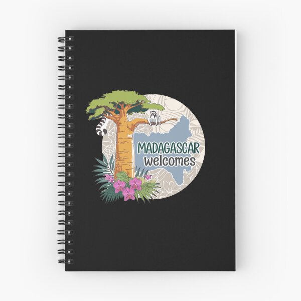 Item preview,  Madagascar Welcomes Flag Map Lemurs, baobabs, Tsingy designed and sold by AnimalsDH305.