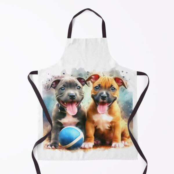 Item preview, Cute Staffy Puppies Best Friends with Ball designed and sold by MaedK.