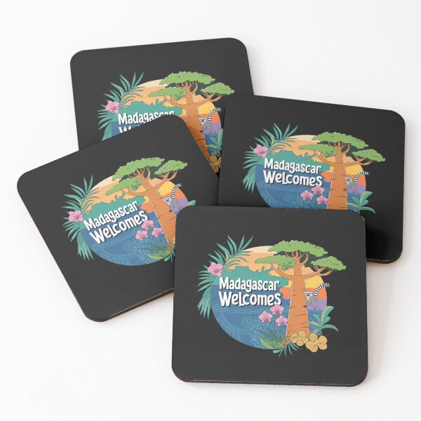 Item preview, Madagascar Welcomes Flag Map Lemurs, baobabs, Tsingy designed and sold by AnimalsDH305.