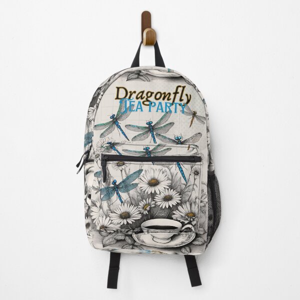 Item preview, **Dragonfly Tea Party Design | Whimsical Nature-Inspired Artwork** designed and sold by CallisC-Arts.