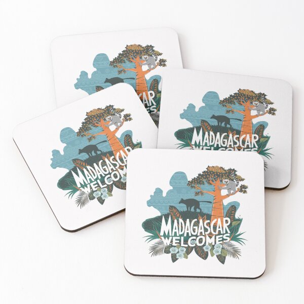 Item preview, Madagascar Welcomes Flag Map Lemurs, baobabs, Tsingy designed and sold by AnimalsDH305.