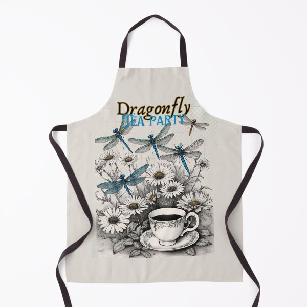 Item preview, **Dragonfly Tea Party Design | Whimsical Nature-Inspired Artwork** designed and sold by CallisC-Arts.