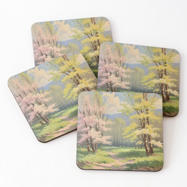 Item preview, Vintage Impressionist Landscape: Forest Path in Spring | Impressionism | Landscape Artwork designed and sold by UnhingedBird.