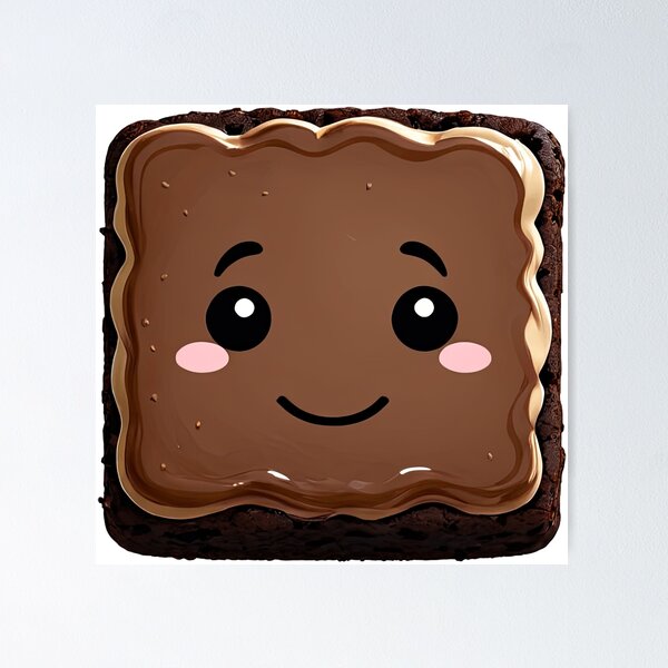 Item preview, Smiling Chocolate Biscuit with Cute Face and Transparent Background designed and sold by artwaves.