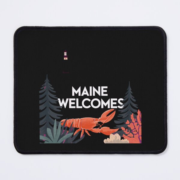 Item preview, Maine Welcomes Flag Map Lighthouses, lobsters, Atlantic designed and sold by AnimalsDH305.