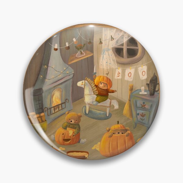 Item preview, Halloween party with cute little bears having fun preparing for halloween designed and sold by volhakaliaha.