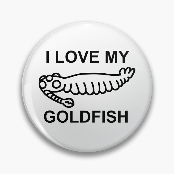 Item preview, I love my goldfish Opabinia Black and White designed and sold by ThePaleoDude.