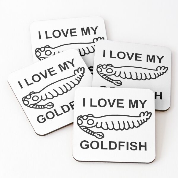 Item preview, I love my goldfish Opabinia Black and White designed and sold by ThePaleoDude.