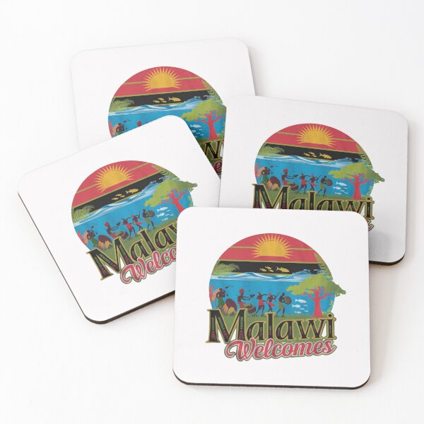Item preview, Malawi Welcomes Flag Map Lake Malawi, cichlid fish, designed and sold by AnimalsDH305.